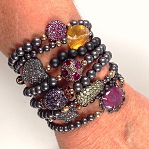 Jessica Kagan Cushman (JKC) Oxidized Silver Beads and Lemon Citrine Bracelet - Picture 7 of 7